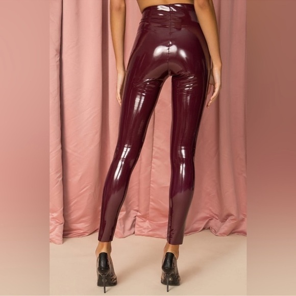 Commando Womens Faux Patent Leggings Size L Sienna Perfect Control Liquid Shine - Picture 2 of 10